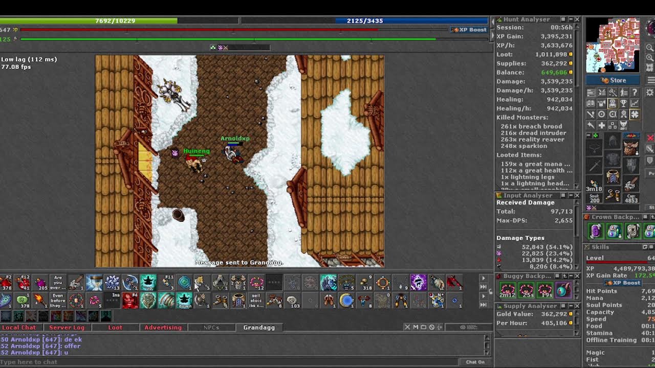EK 647 Arnoldxp #169 Cuántos tibia coins se producen en Gold token (skill Axe 119)
