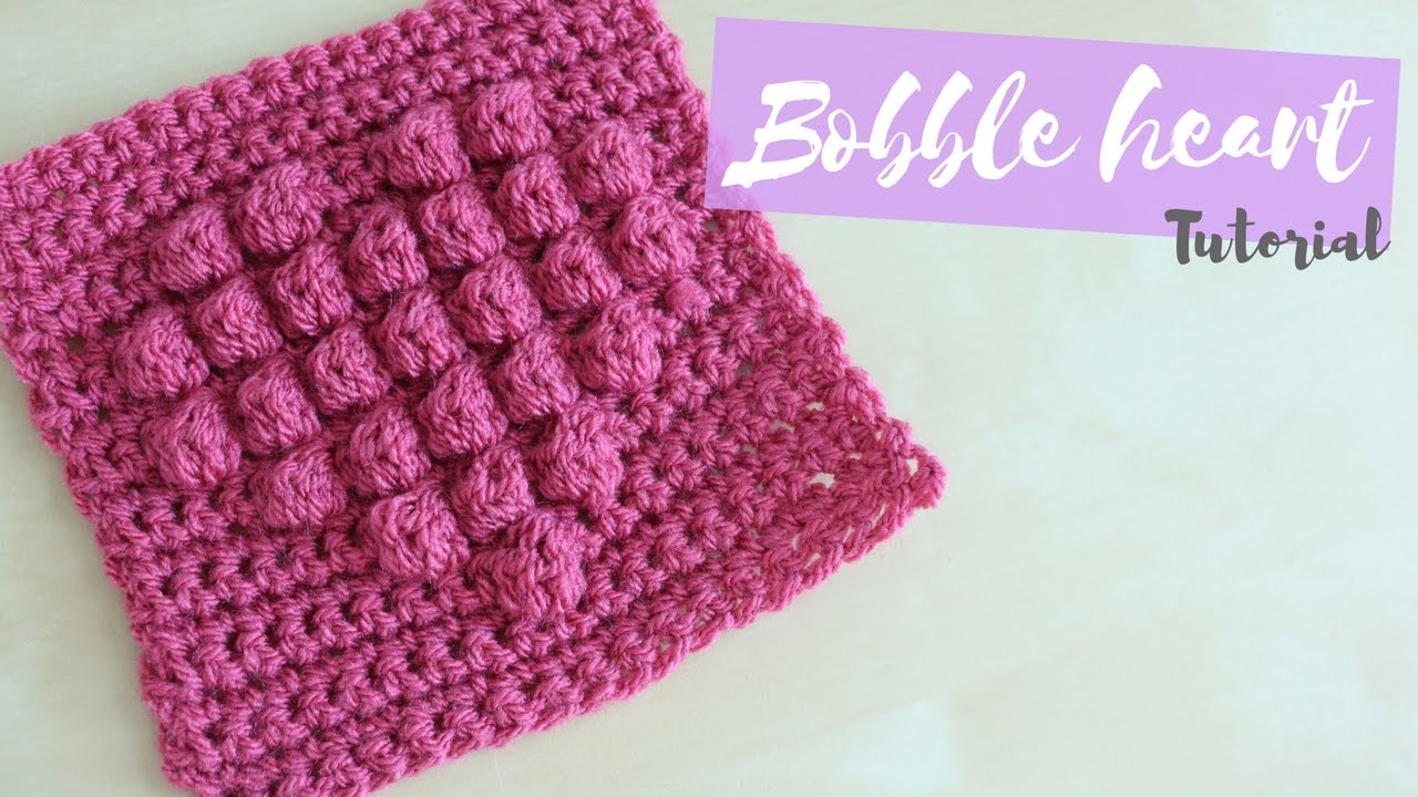 CROCHET: Bobble Heart Square | Bella Coco