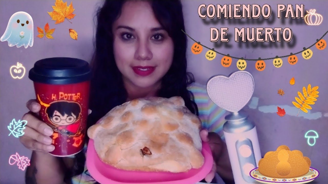 ASMR| Cenando Pan de Muerto 🥮☕