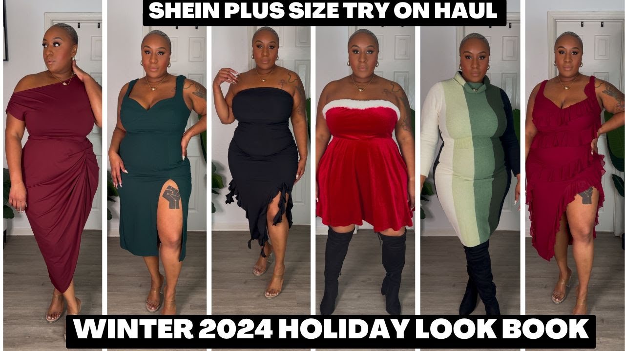 Plus Size SHEIN Try On Haul | Winter 2024 Outfits | Holiday Dresses | Curvy Style | Size 2X