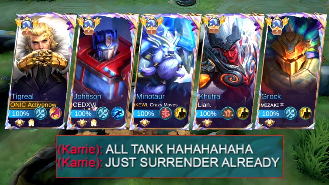 5 MAN TANK IN RANKED GAME!! 🔥 (world's best tank in one team!!)
