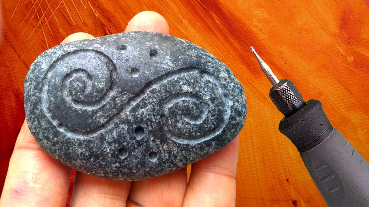 🗿 COMO GRABAR y TALLAR PIEDRA con DREMEL para principiante. [MUY FACIL] STONE CARVING
