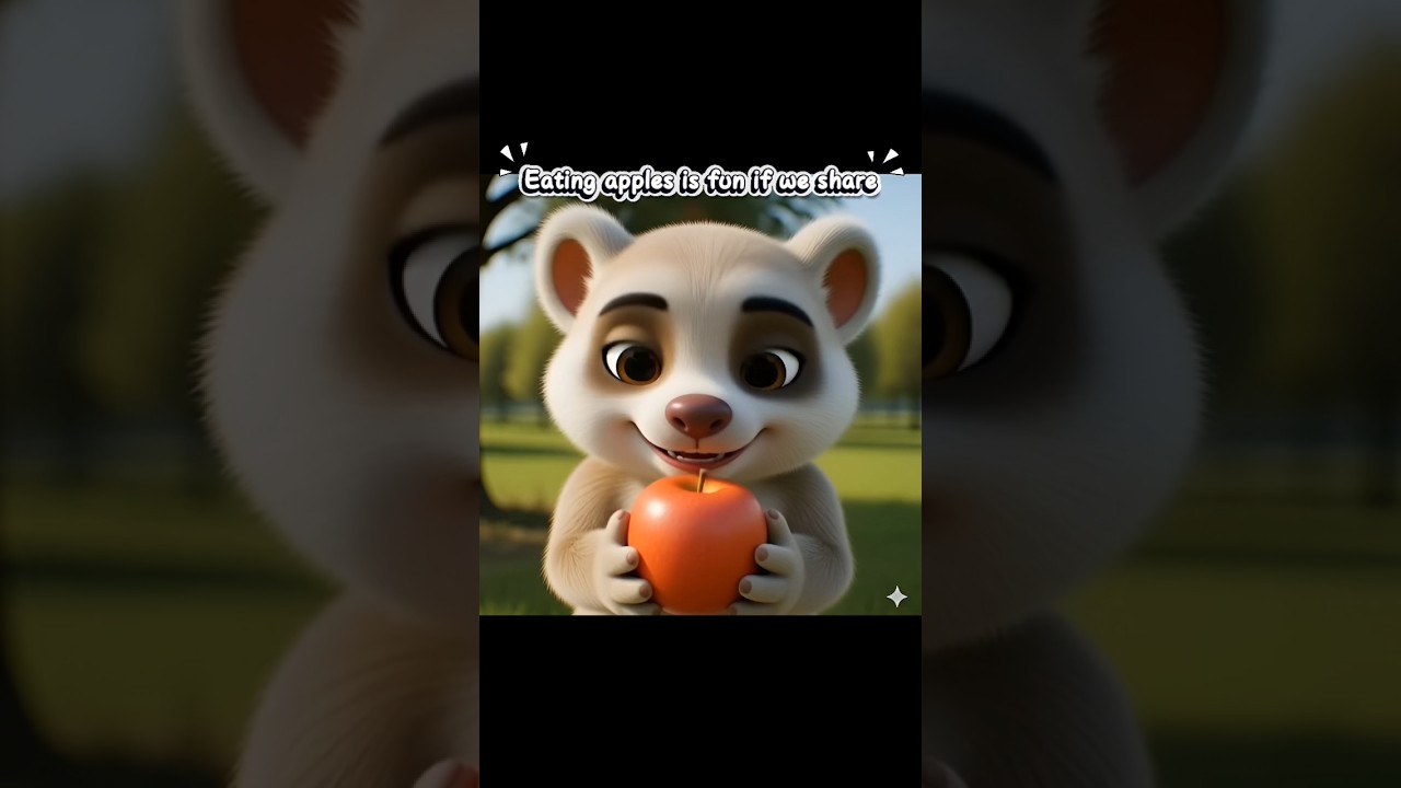 Eating apples is fun if we share 