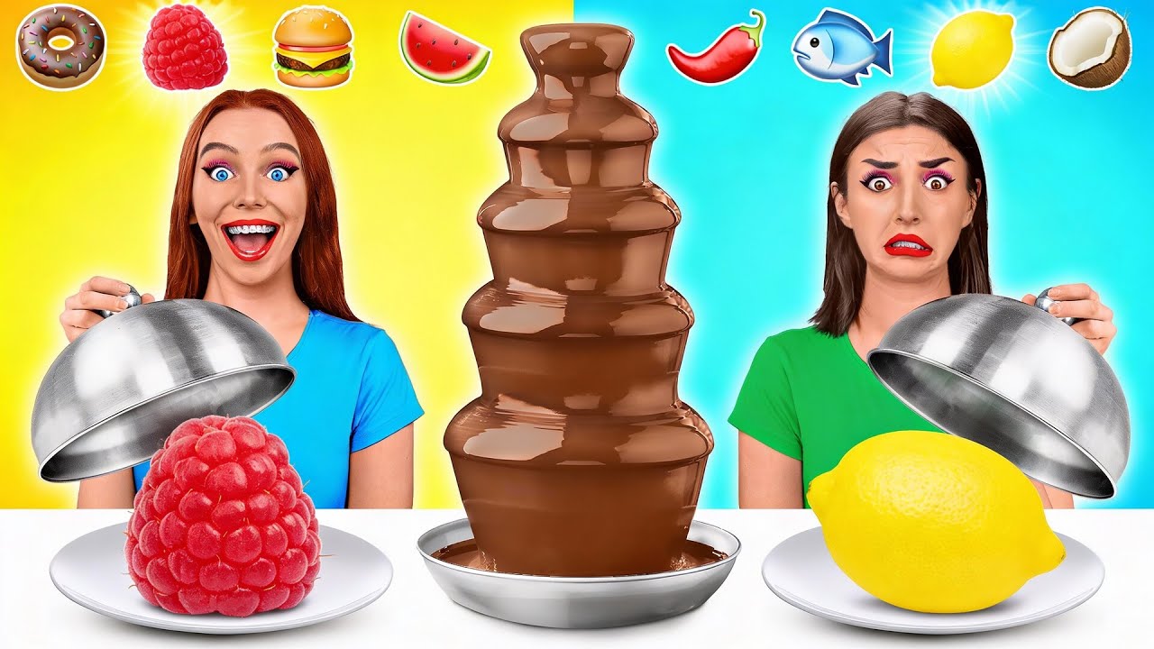 Эмоджи Шоколадный Фонтан Челлендж | Смешные Челленджи с Едой от Choco DO