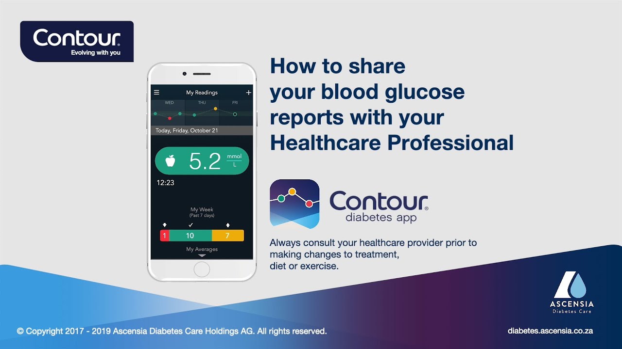 Sharing your results | CONTOUR DIABETES app | mmol/L | South Africa (en_ZA)