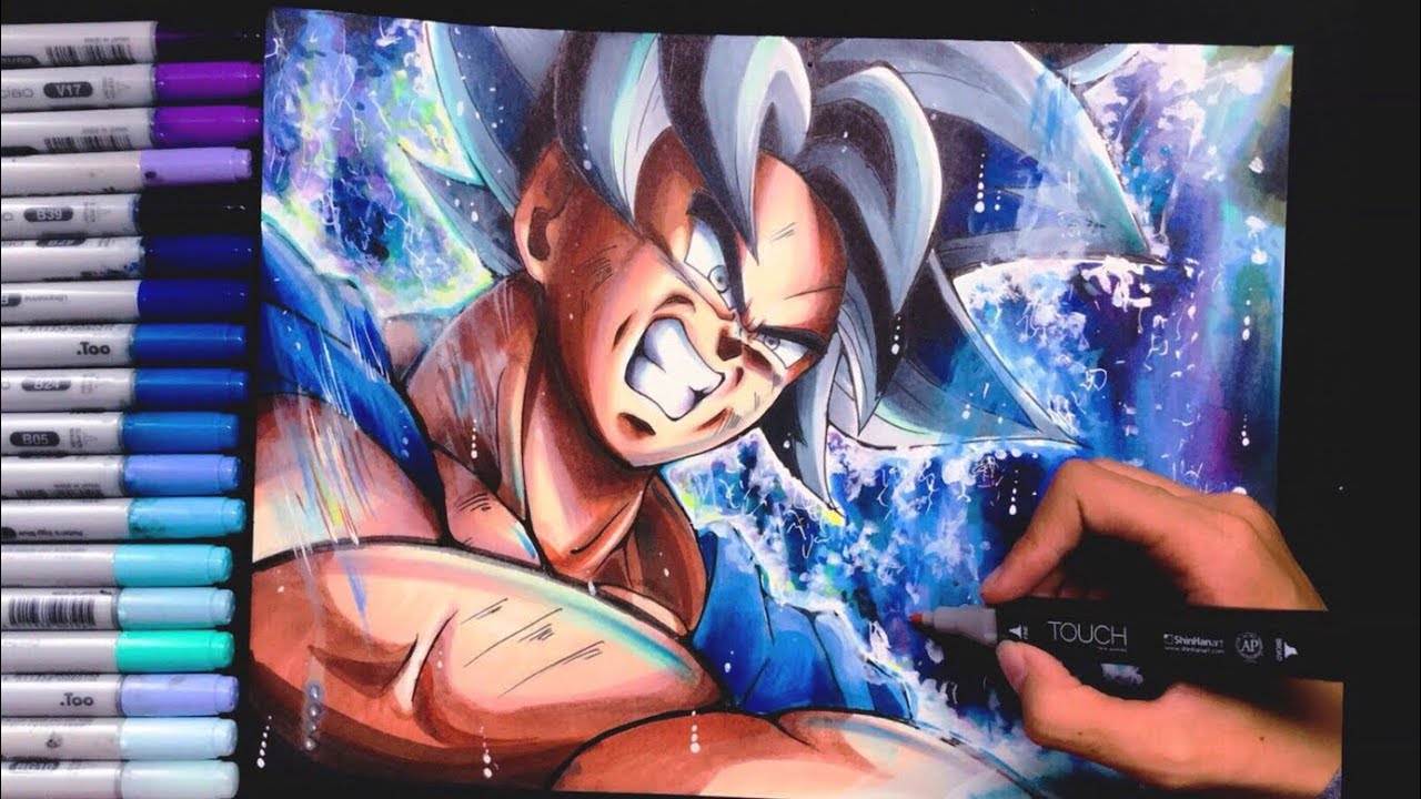 Speed Drawing Goku NEW FORM Ultra Instinct |  Migatte No Gokui