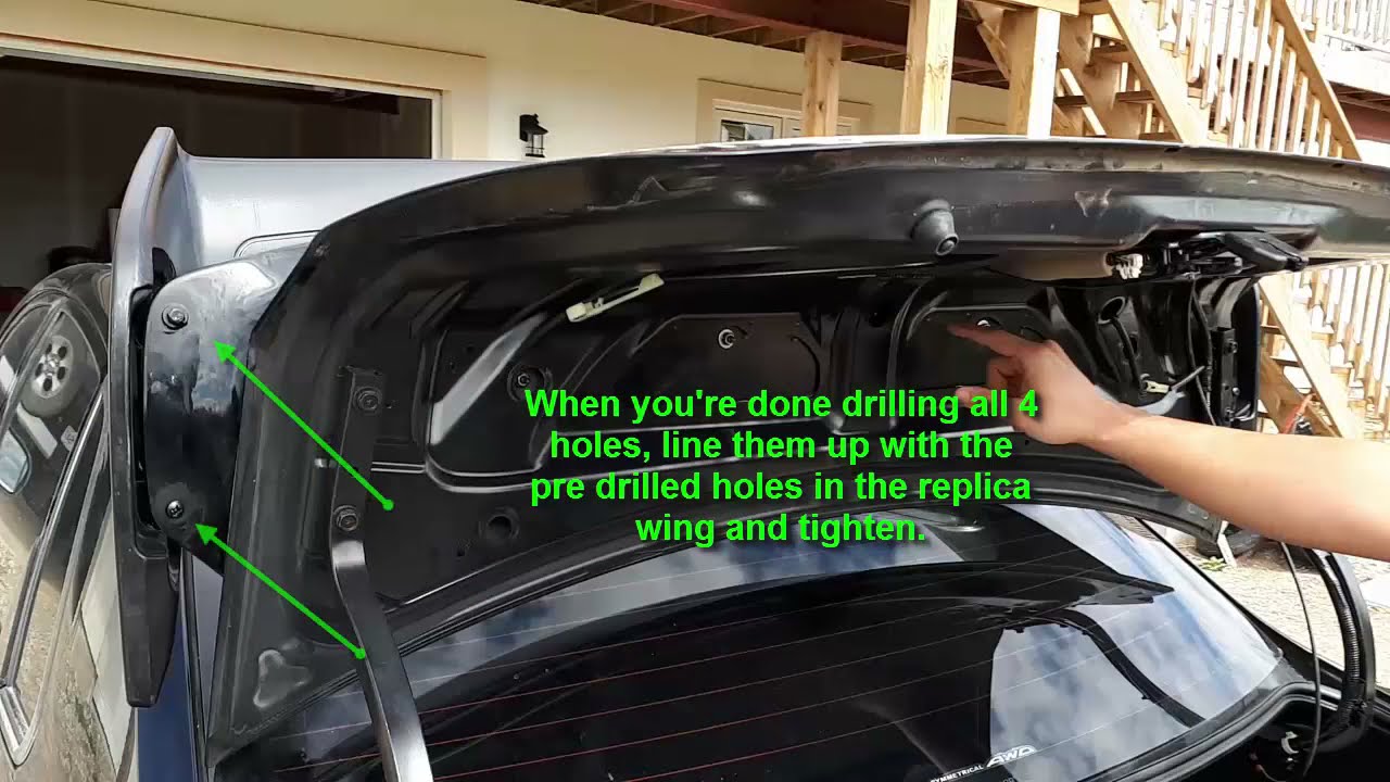How to install STI replica wing on a 08 14 Subaru WRX