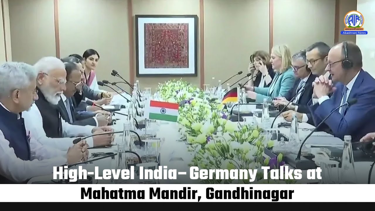 High-Level India&ndash;Germany Talks at Mahatma Mandir, Gandhinagar