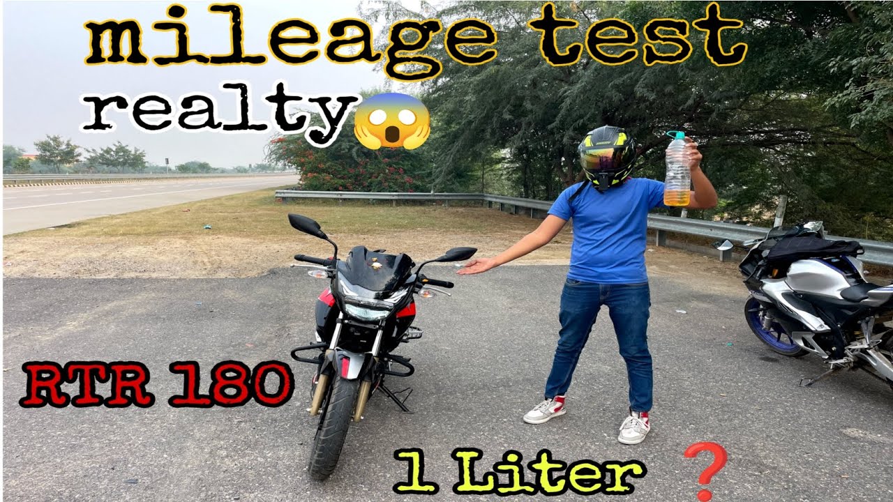 Apache rtr 180 mileage test || 2023 model || socking result😱 tvs apache