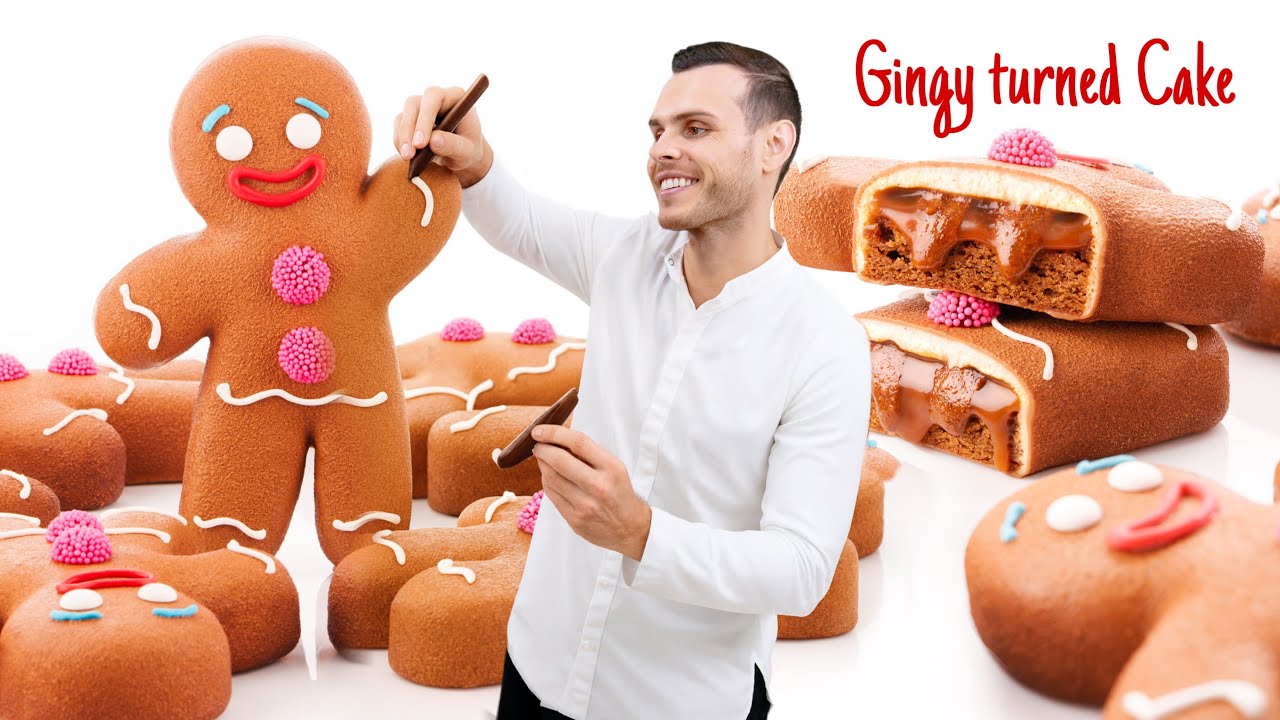 I Turned a Gingerbread Man Into a Cake!