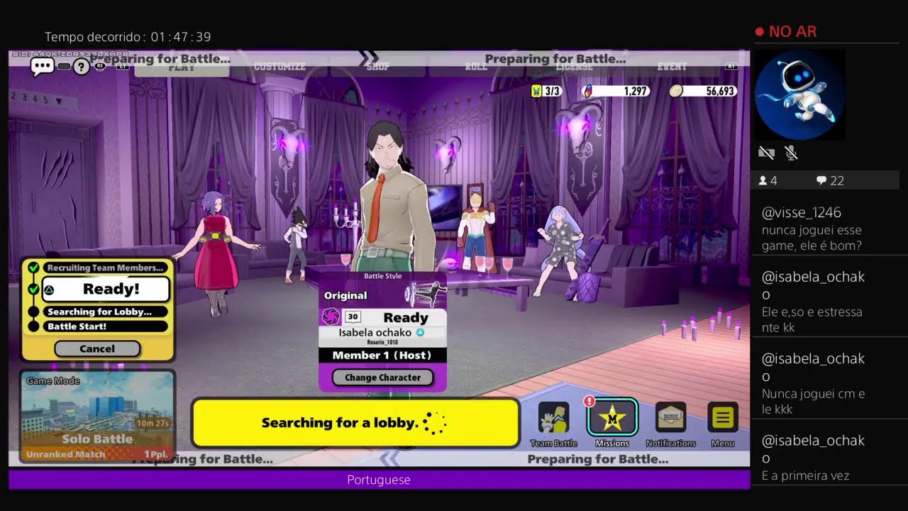 Jogando solo#isabela_ochako#aovivo#myheroultrarumble#