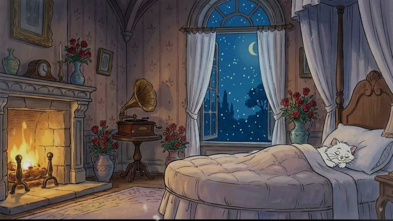 A Snowy January Midnight ❄️ 1940s Vintage Oldies Playing in Another Room