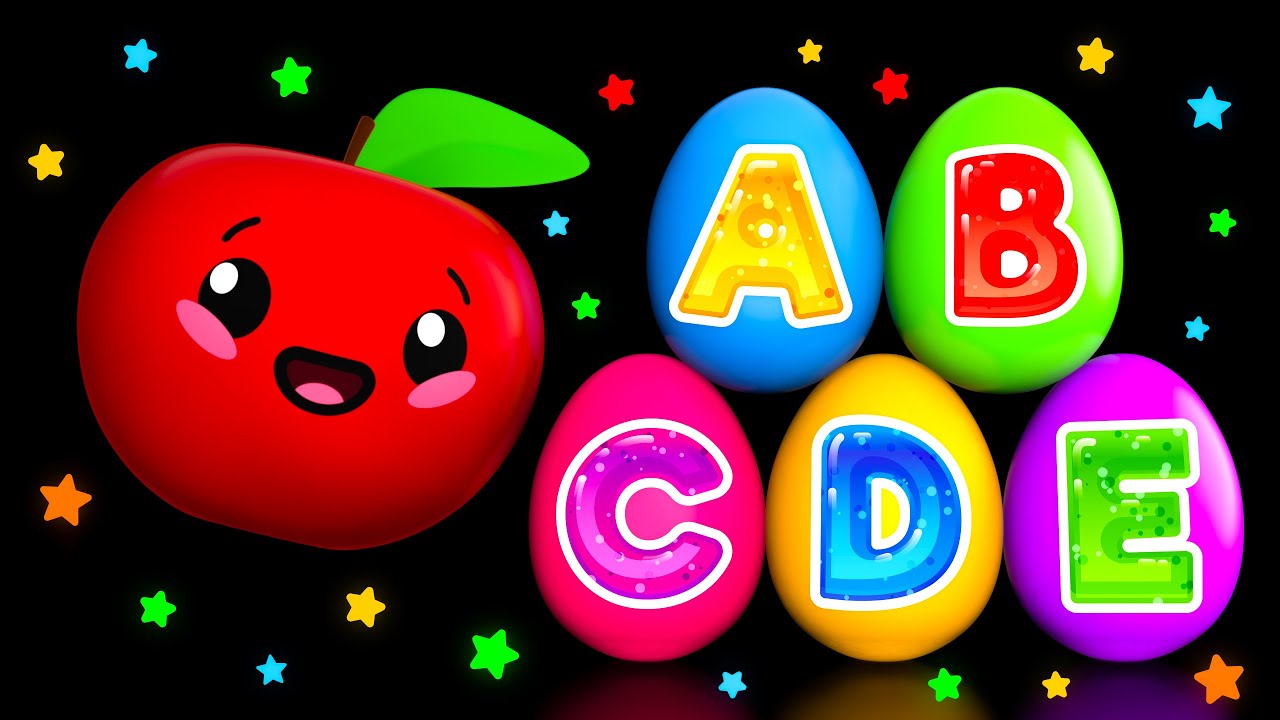 ABC Song 🥚🔤🍎 ABC Alphabet Song | Dancing Fruit Baby Sensory Video Visual Stimulation