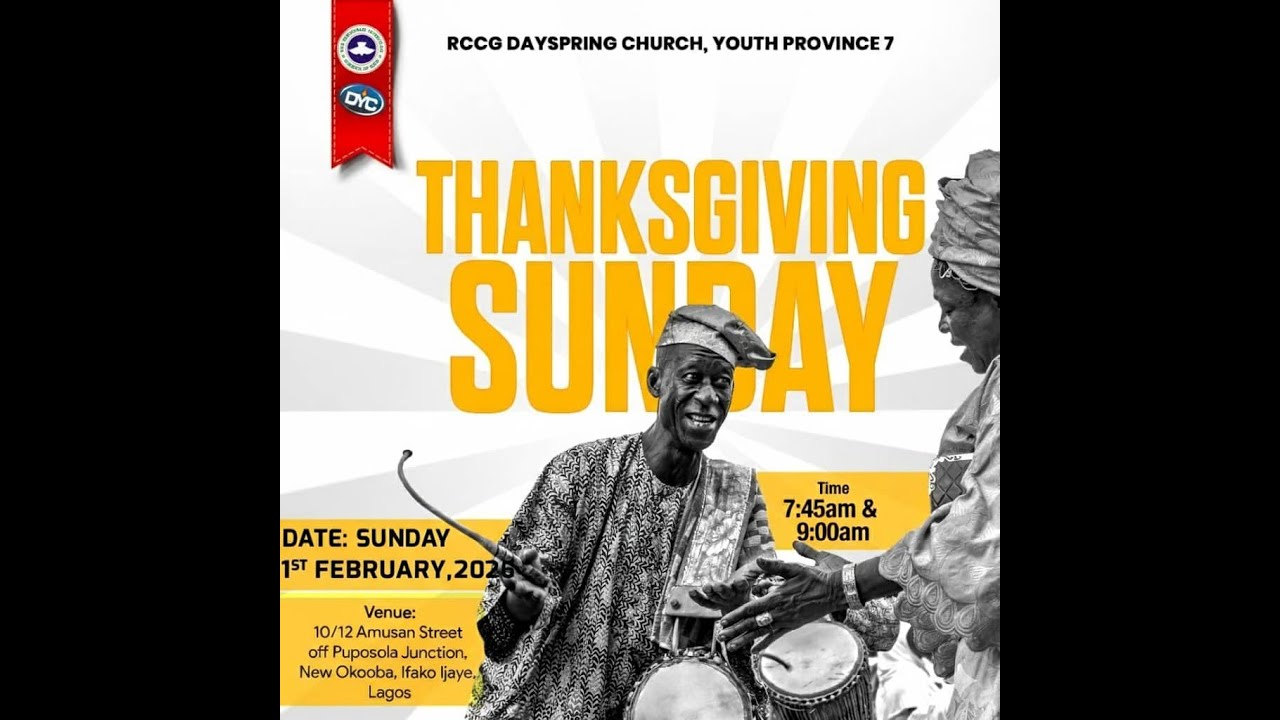 SUNDAY SERVICE || THANKSGIVING SERVICE || 2/02/2026