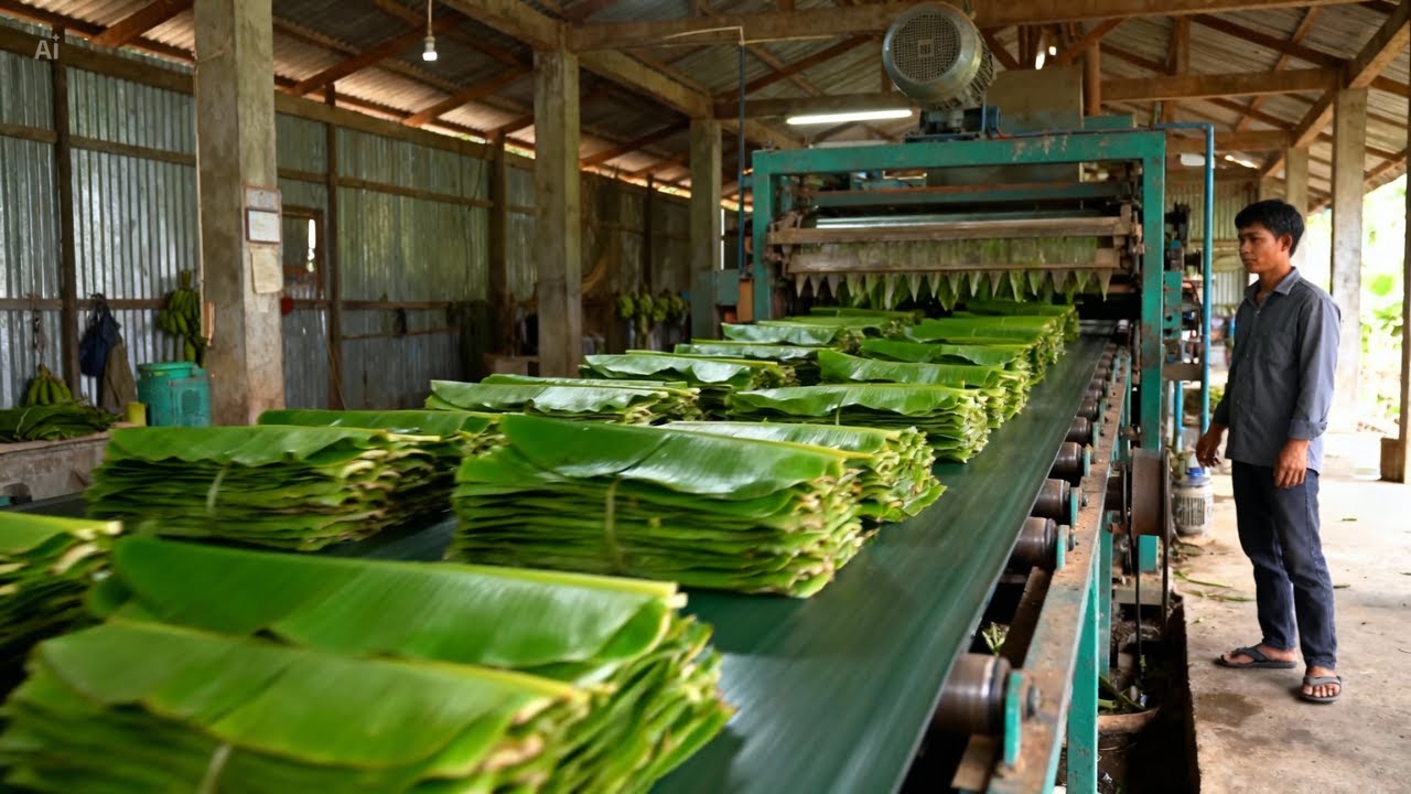 Inside a Handmade Banana Leaf Packaging Workshop | Traditional Eco Factory
