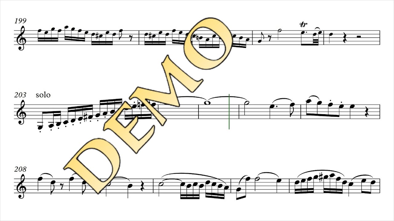 W. A. Mozart: Clarinet Concerto in A major, transposed for Bb clarinet - 1st movement