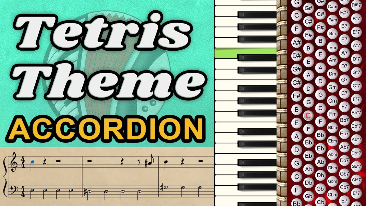 How to Play Tetris Theme (Korobeiniki) on Accordion – Easy Piano Accordion Tutorial
