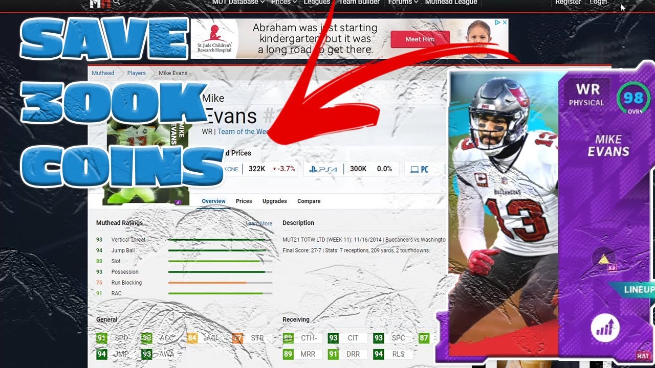 HOW TO GET A 99 OVERALL POWERED UP MIKE EVANS 300K CHEAPER.. MADDEN 21 ULTIMATE TEAM
