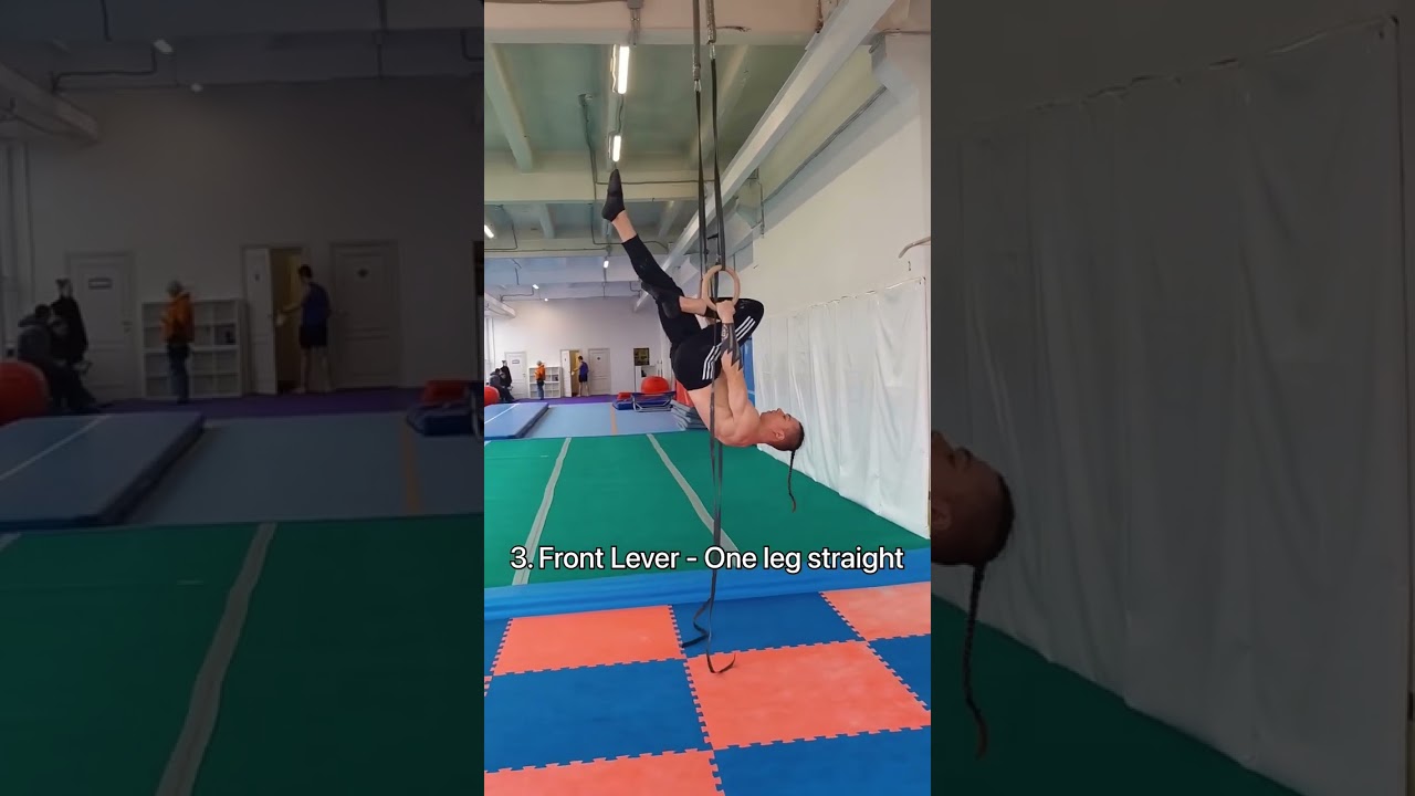 #frontlever progression #gymnasticsworkout #gymnasticsrings #shorts