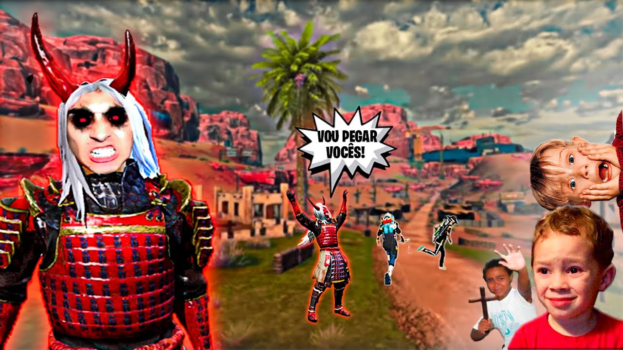 ASSUSTANDO AS CRIANÇAS DO FREE FIRE FINGINDO SER O DEMÔNIO! 👹