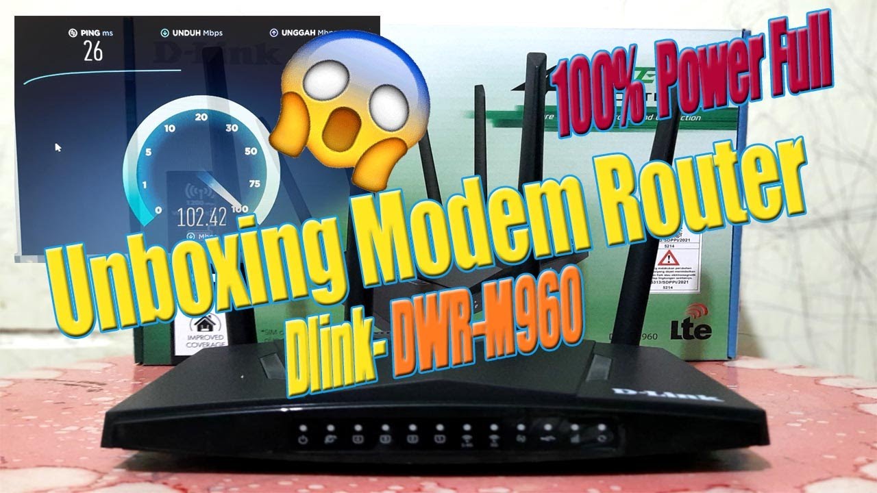 Unboxing Modem d Link dwr M960 Cat 4