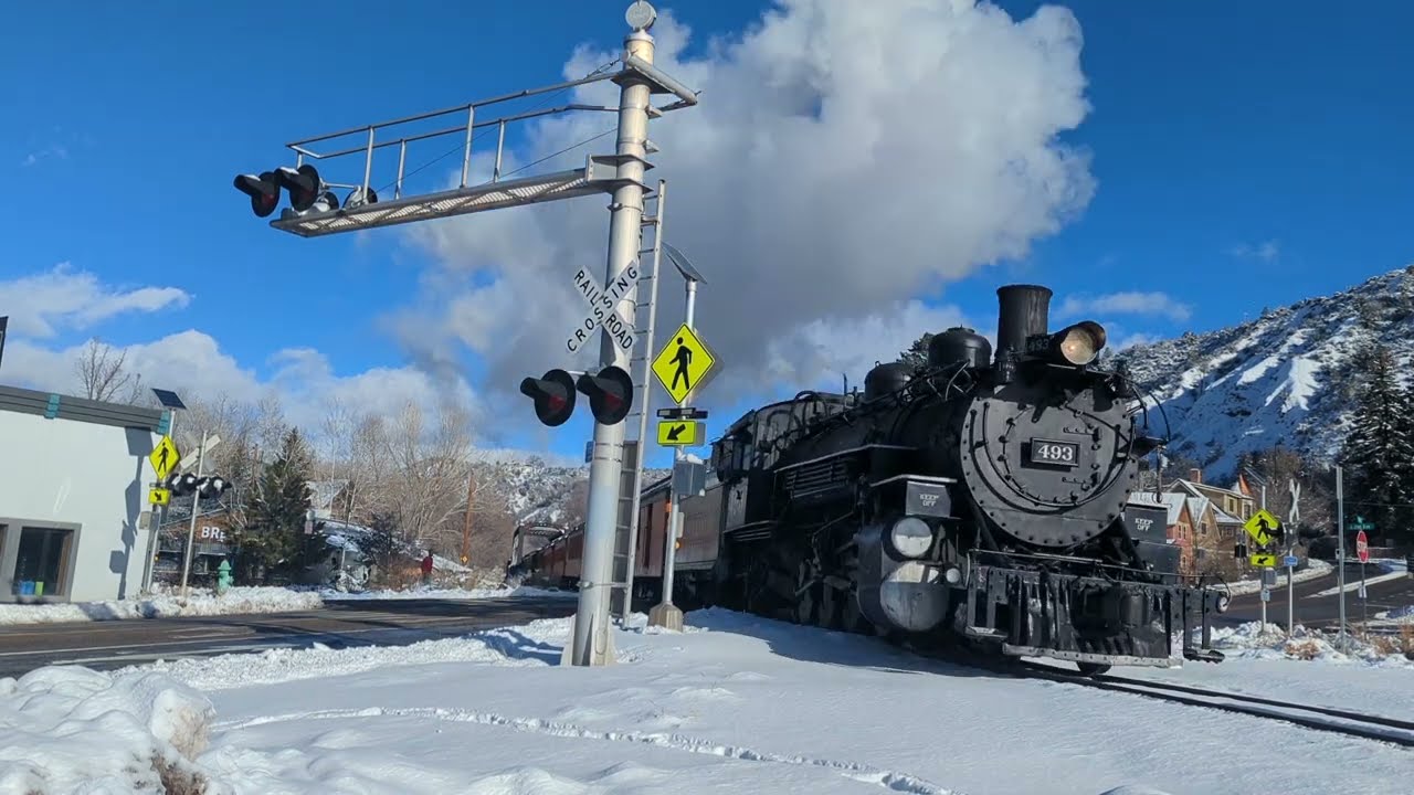 Durango and Silverton - Winter 2022 - Engine 493 heading home