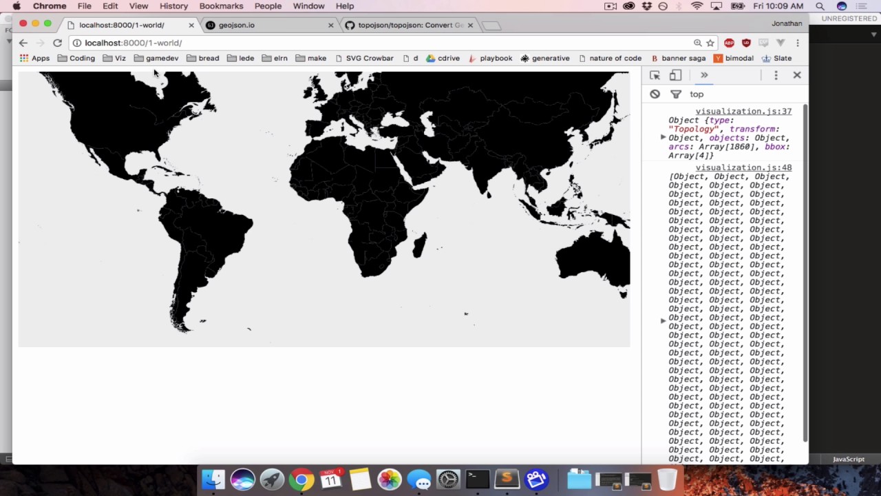 Making a world map with d3, topojson, and a csv