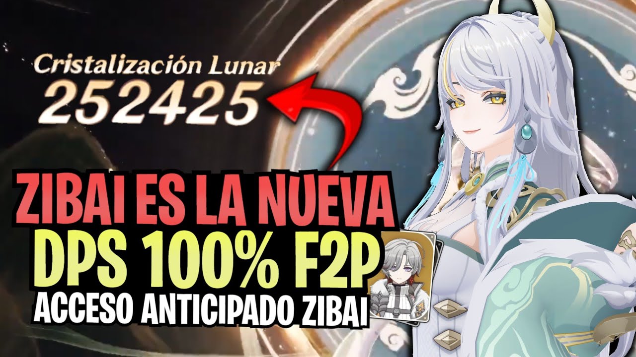 ¿ZIBAI SERÁ el DPS MÁS F2P de GENSHIN?!! Acceso Anticipado de Zibai | Genshin Impact: Luna IV
