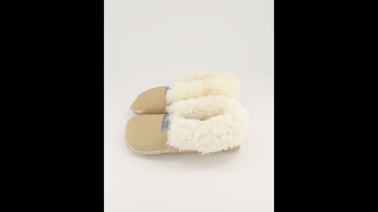 Sheepskin Handmade Slippers - Tan