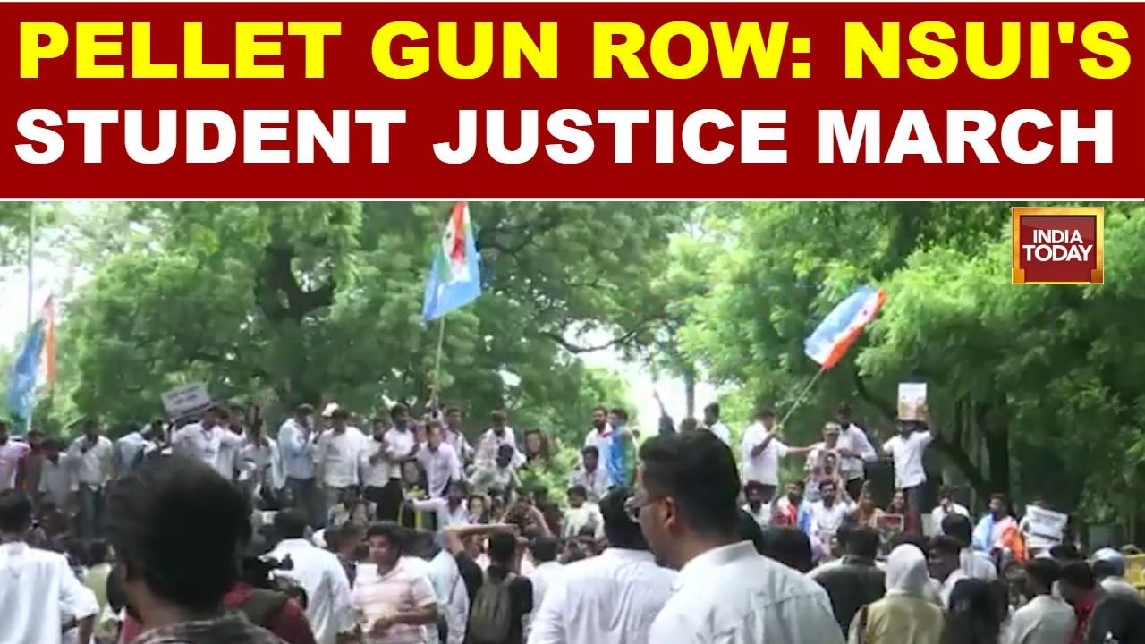 NSUI Holds 'Students' Justice March' Over Alleged Pellet Gun Use At Jantar Mantar Protest | Watch