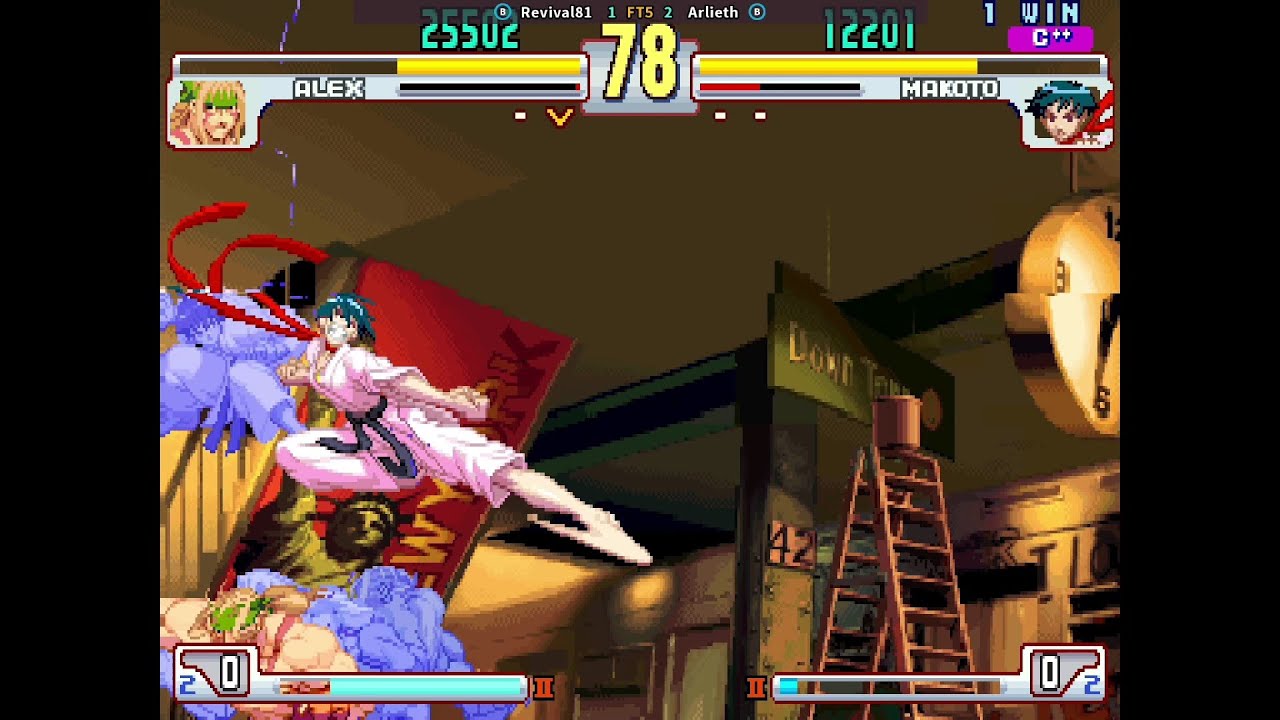 SF3: 3rd Strike - Revival81/Hold Dat (Alex) vs Arlieth (Makoto) FT5