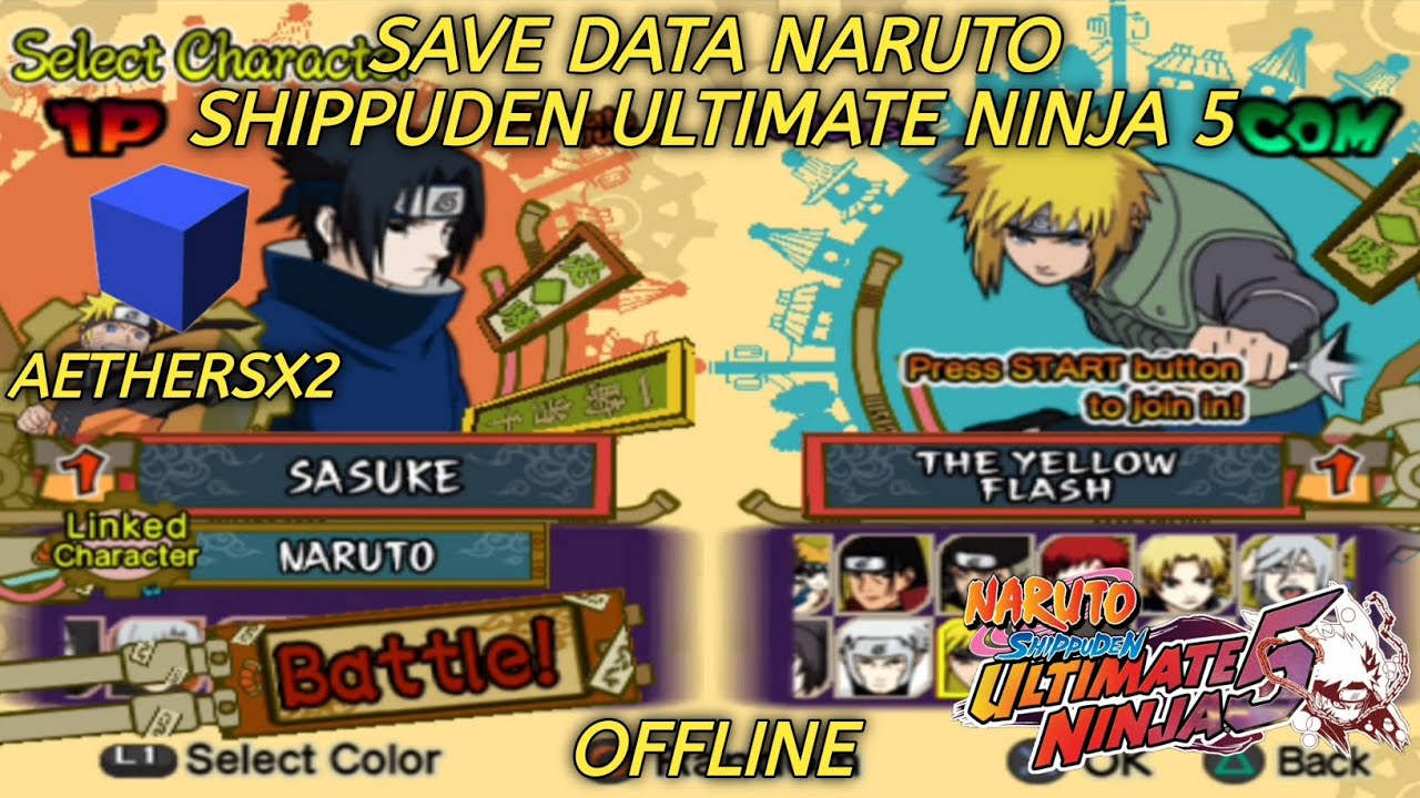 SAVE DATA NARUTO SHIPPUDEN ULTIMATE NINJA 5 AETHERSX2 TERBARU 