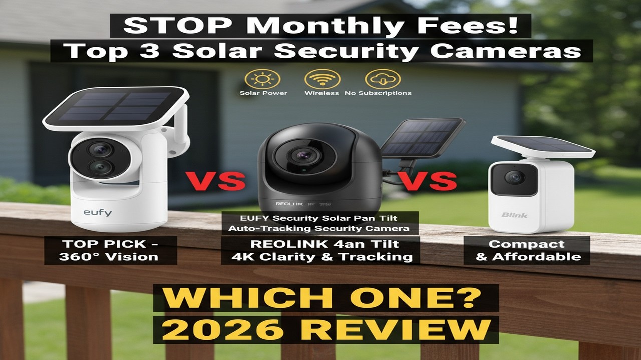 STOP Monthly Fees! Top 3 Solar Security Cameras (2026 Review)