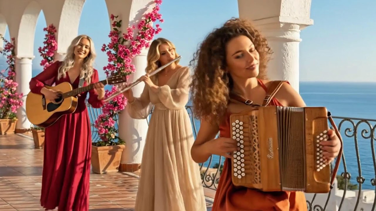 Serenade of the Sapphire Coast | Cinematic Flamenco Guitar, Sax, Accordion & Flute