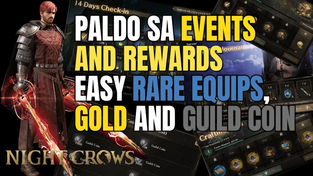Paldo sa Events at Rewards, Easy Rare Equips na toh! | Night Crows Patch Update Summary 03-26-2024
