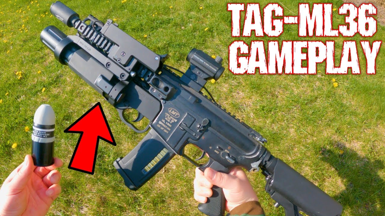Airsoft Grenade Launcher Gameplay with TAG-ML36 + 