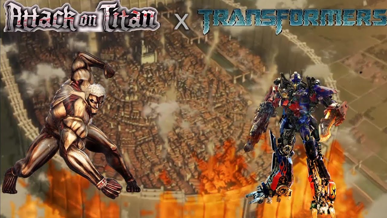 qhps los transformers caían en shingeki no kyojin prólogo.