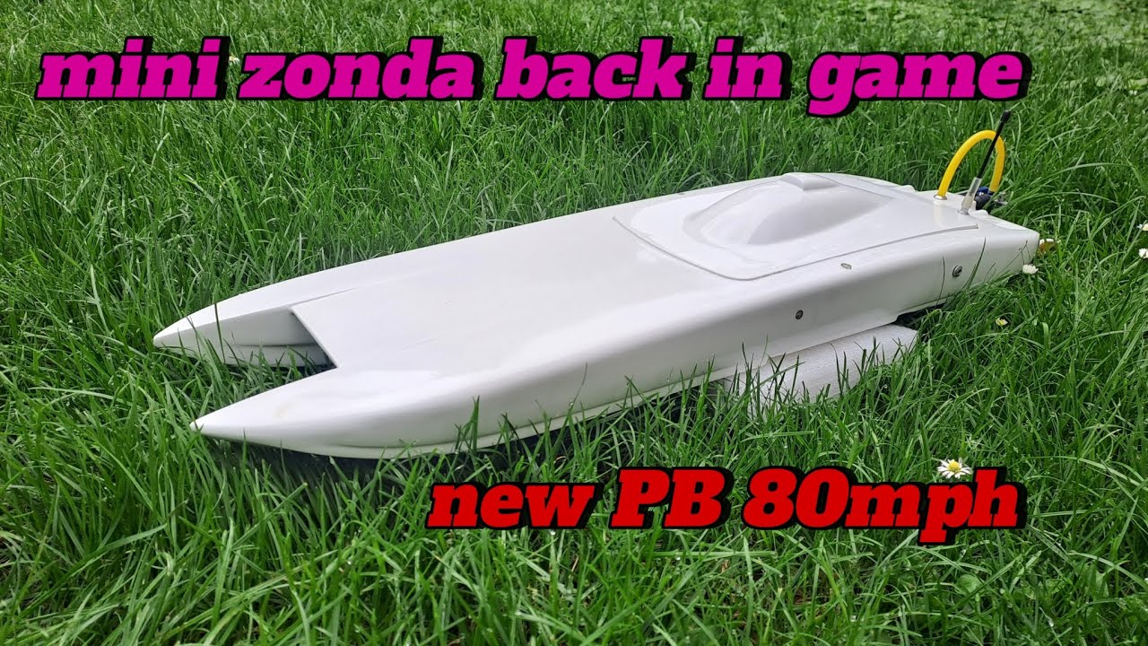 TFL mini zonda new PB 80mph on 6S, with CNHL 2X 3S 4000MAH and 38/1.6 gold props