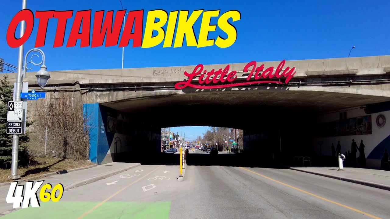 Midday bike ride from Little Italy to Westboro Beach - Ottawa Cycling Spring 2021