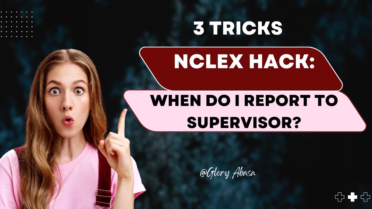 WHEN DO I REPORT TO THE SUPERVISOR
