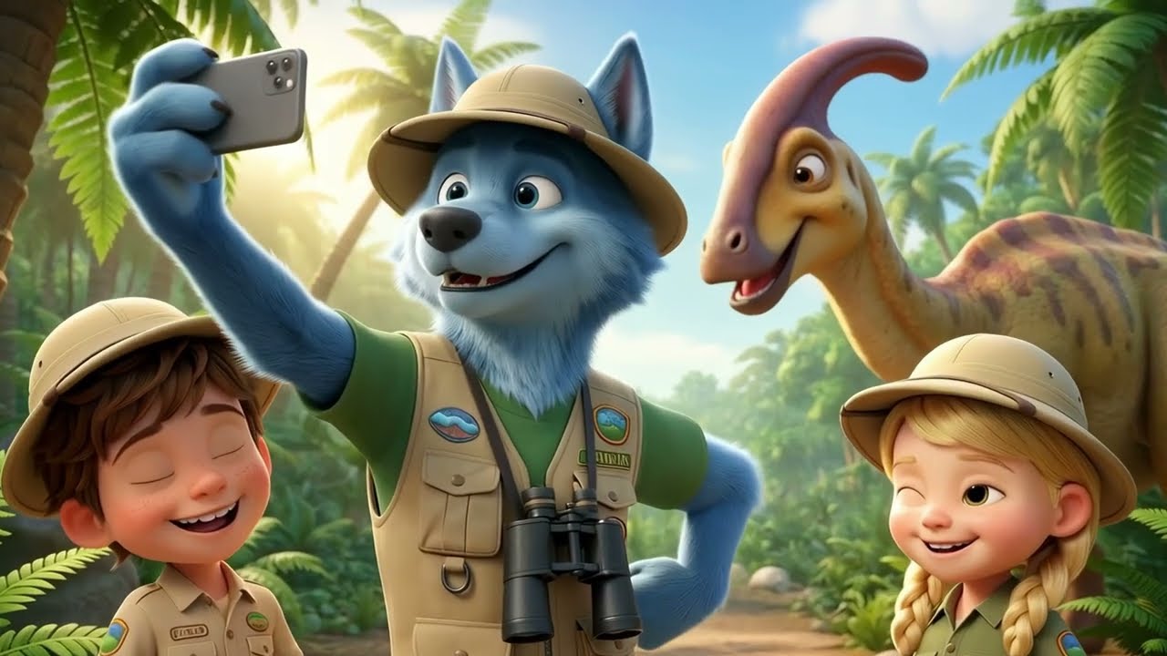 DINOSAUR SAFARI! 🦖 T-Rex Chase & Dino Park Adventure | Blue Wolf & Kids (4K)