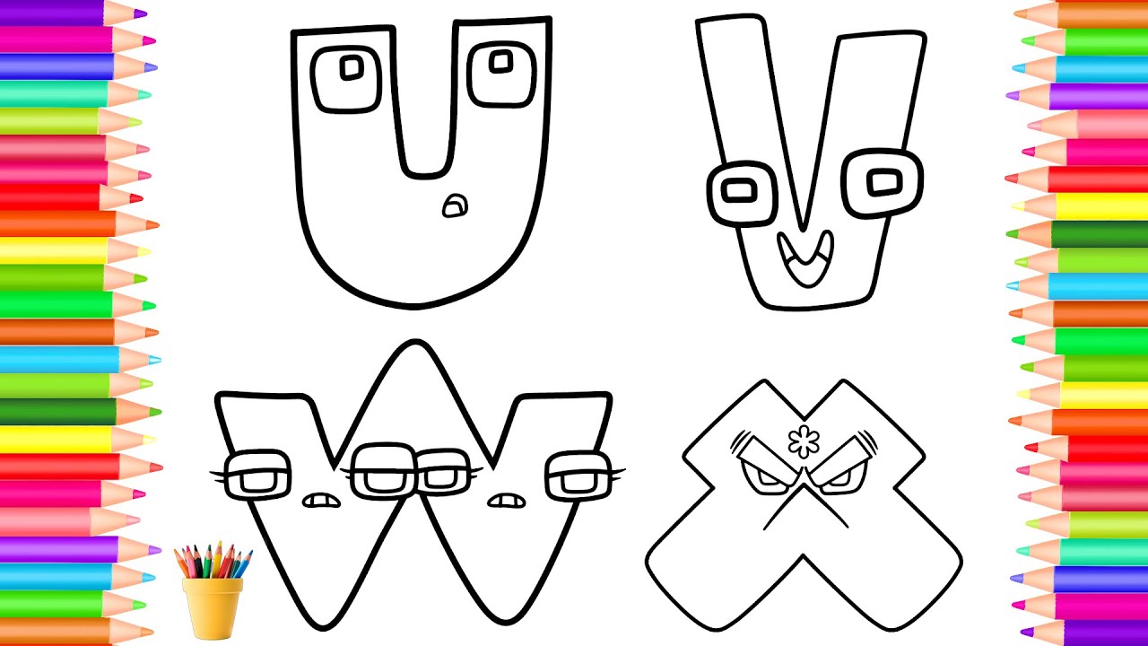 Alphabet Lore Coloring pages  How to color Alphabet Lore  drawing and COLORING PAGE