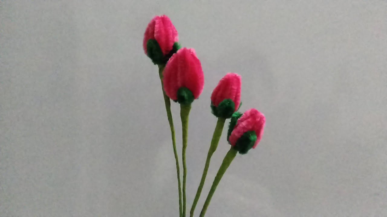 Làm Búp Hoa Hồng Bằng Kẽm Nhung / Make Your Own Velvet Flower Buds