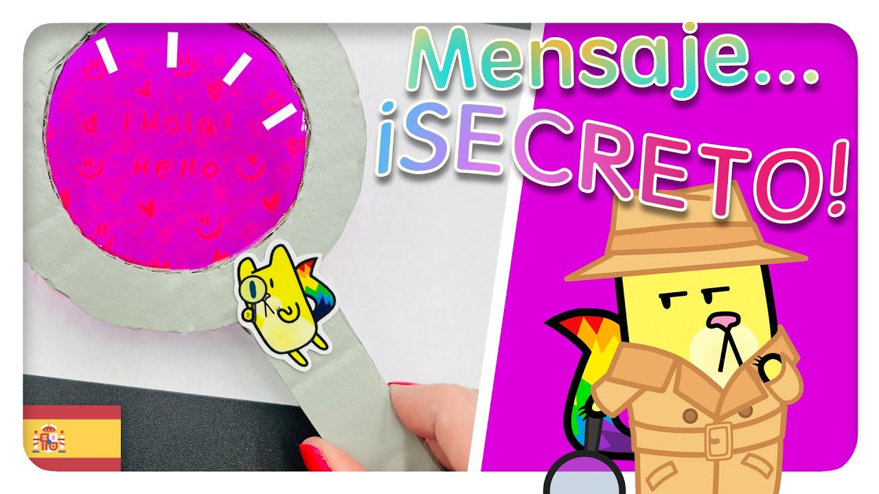 🔍 LUPA SECRETA PARA MENSAJES 🐱💖 | Manualidad
