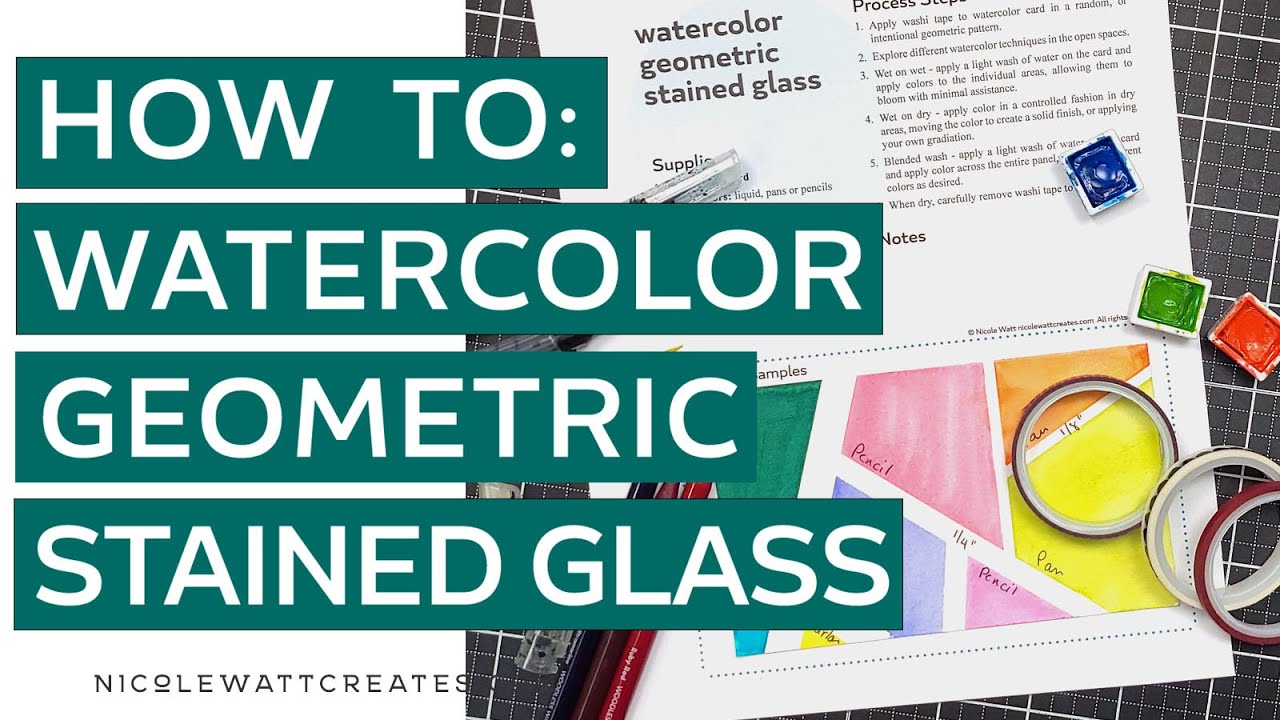 How To: Create Geometric Stained Glass in Watercolor | Craft Technique