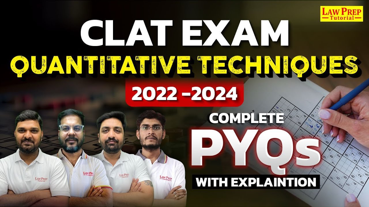 CLAT 2025 Quantitative Techniques PYQs With Solution 2022 to 2024 | QT Previous Year Questions