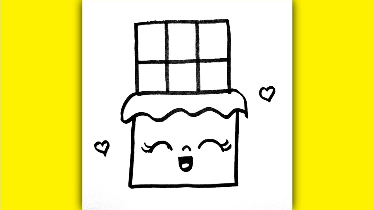 Super Easy Cute Chocolate Drawing for Kids / Drawing Tutorial Step by Step