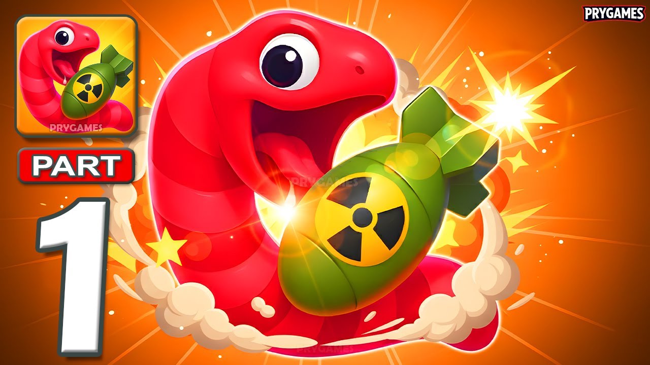 Worm Race: Boss Fight - Gameplay Walkthrough Part 1 - Snake Race Boss Fight (Android,iOS)