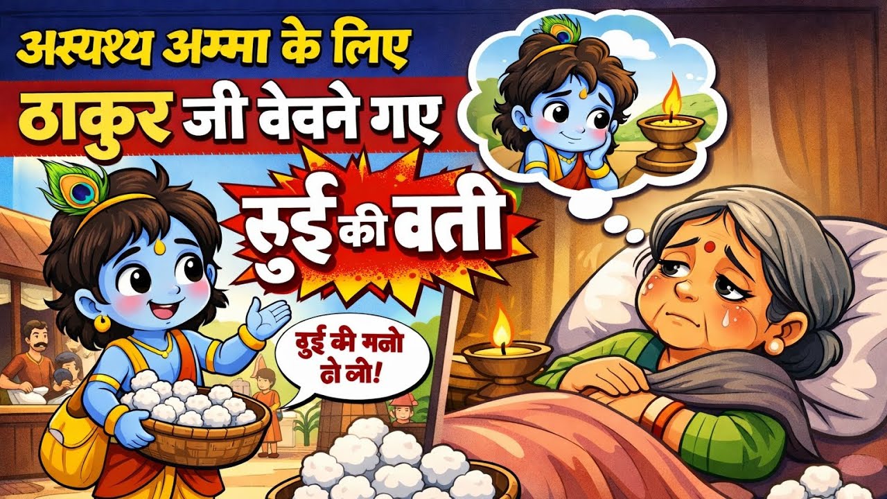 अस्वस्थ अम्मा के लिए 💥ठाकुर जी बेचने गए रुई की बती 