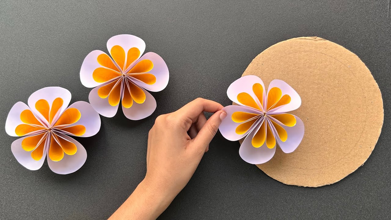 2 Unique Flower Wall Hanging / Quick PaperCraft For Home Decoration Easy Wall Mate DIYWall Decor